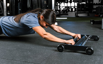 Athlete using glute ham roller for ab exercises